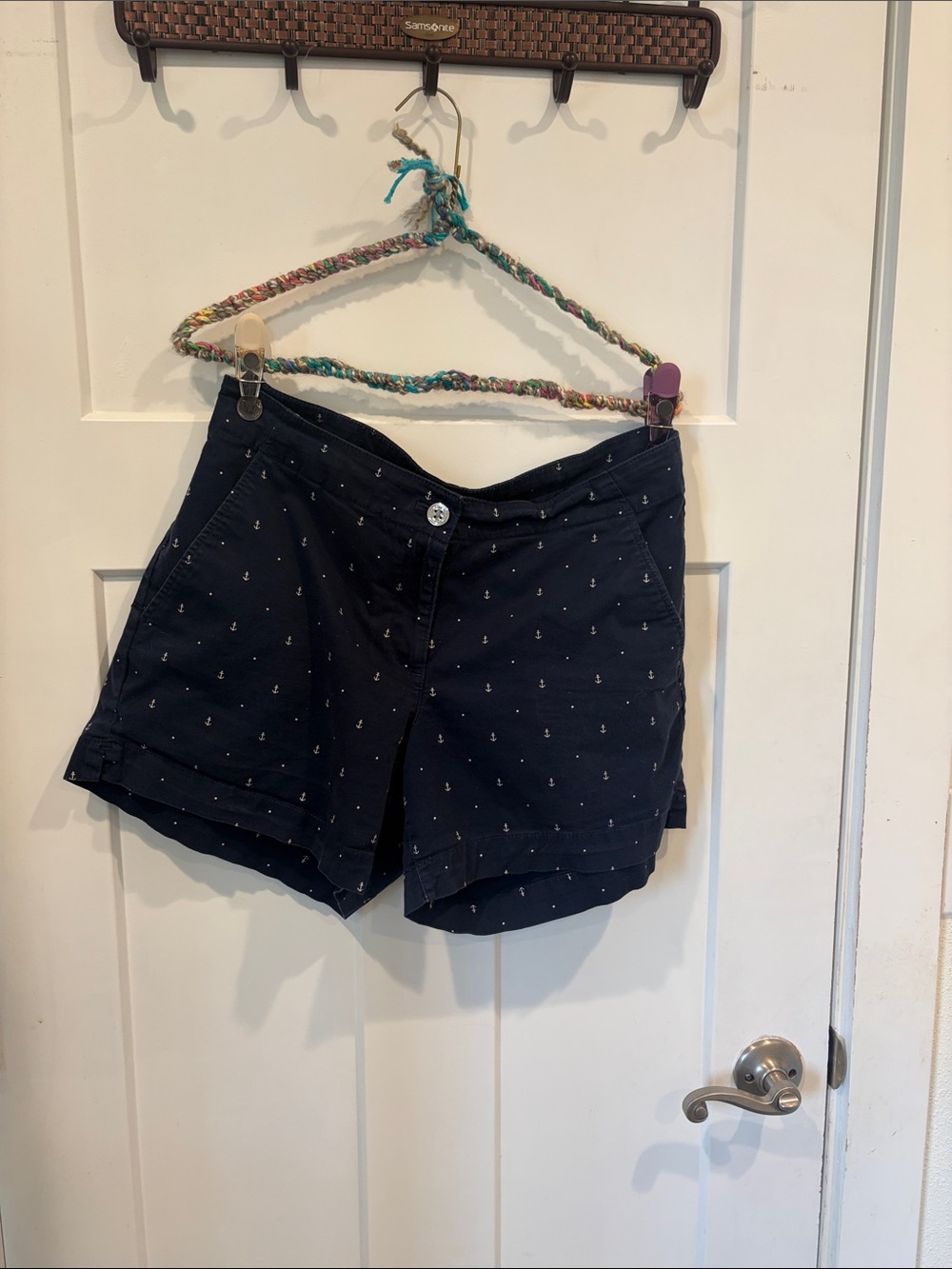Nautica Navy Anchor-Print Bermuda Shorts